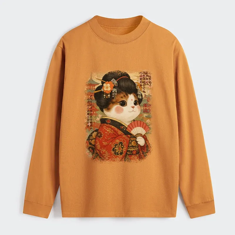 Tokyo-Tiger Ukiyoe Japanese Cat Princess Classic Long Sleeve T-Shirt