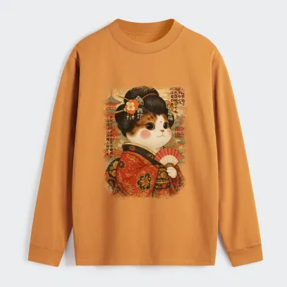 Tokyo-Tiger Ukiyoe Japanese Cat Princess Classic Long Sleeve T-Shirt