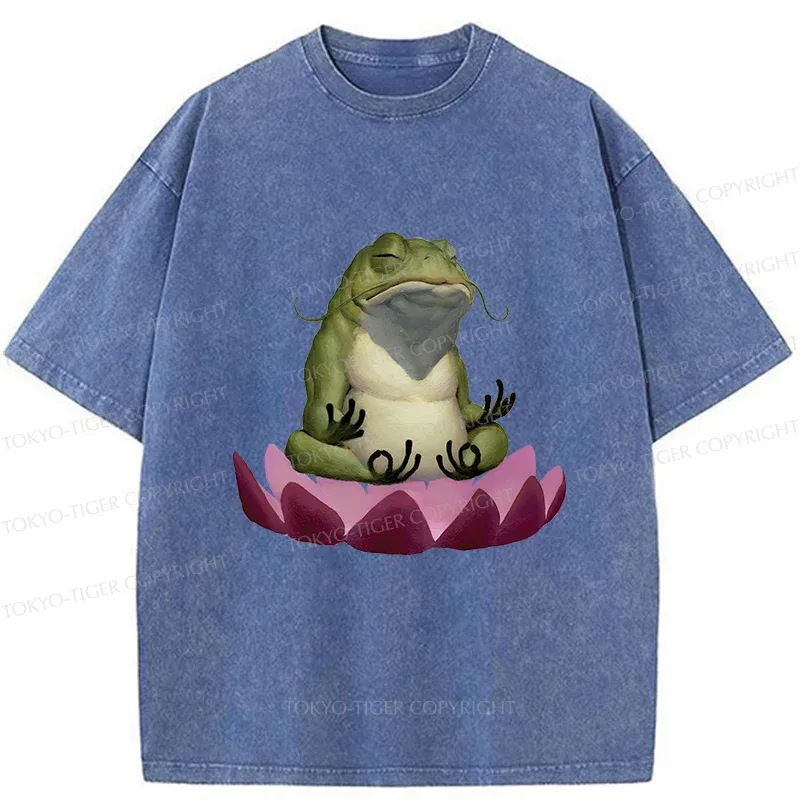 Tokyo-Tiger Zen Frog Washed T-Shirt