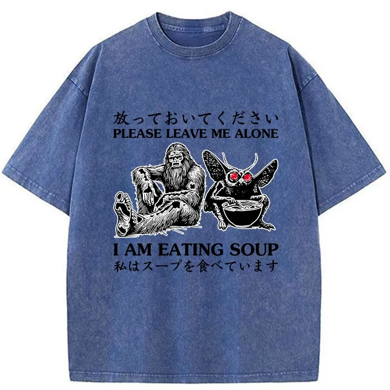 Tokyo-Tiger Please Leave Me Alone Washed T-Shirt