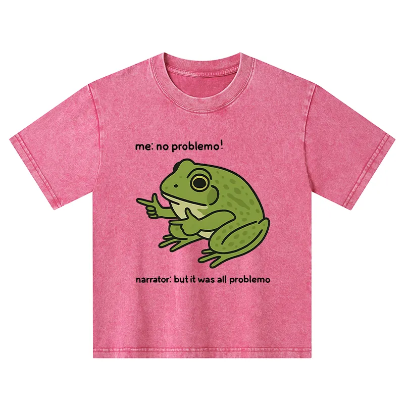 Tokyo-Tiger Stupid Frog Meme Kids Washed T-Shirt
