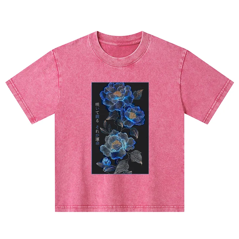 Tokyo-Tiger The Sea Of Flowers In The Darkness Kids Washed T-Shirt