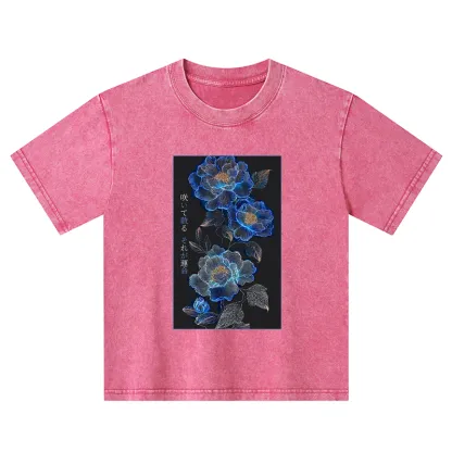 Tokyo-Tiger The Sea Of Flowers In The Darkness Kids Washed T-Shirt