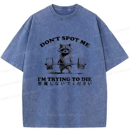 Tokyo-Tiger Fitness Raccoon Washed T-Shirt