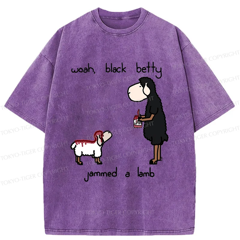 Tokyo-Tiger Spread Jam On The Lamb Washed T-Shirt