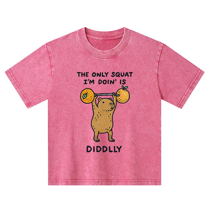 Tokyo-Tiger Diddly Capybara Kids Washed T-Shirt