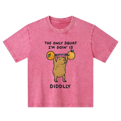 Tokyo-Tiger Diddly Capybara Kids Washed T-Shirt
