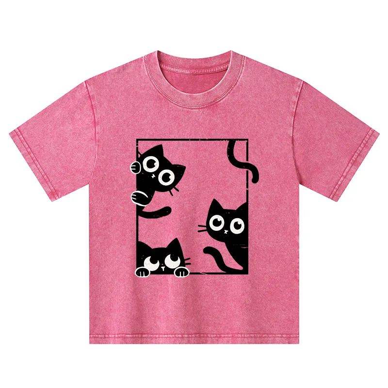 Tokyo-Tiger Looking At Your Cats Kids Washed T-Shirt