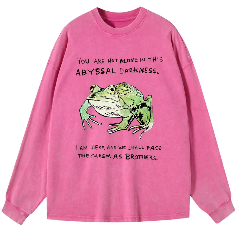 Tokyo-Tiger Support Your Frog Friends Washed Long Sleeve T-Shirt