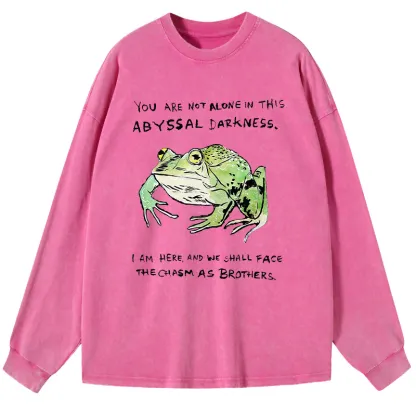 Tokyo-Tiger Support Your Frog Friends Washed Long Sleeve T-Shirt