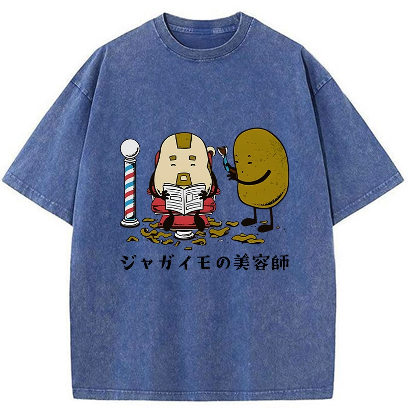 Tokyo-Tiger Potato Hairdresser Washed T-Shirt