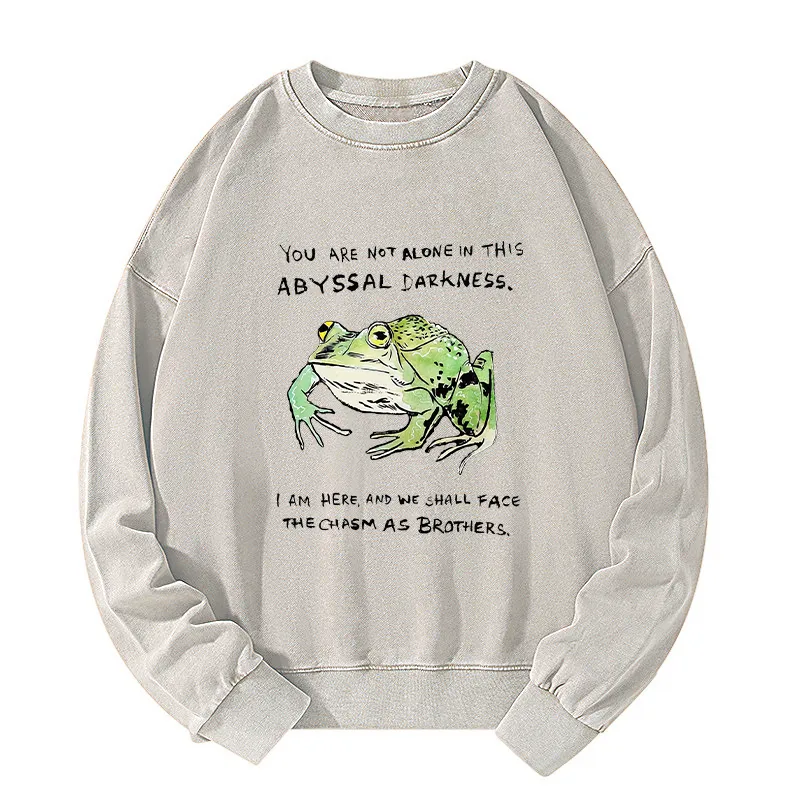 Tokyo-Tiger Support Your Frog Friends Washed Sweatshirt