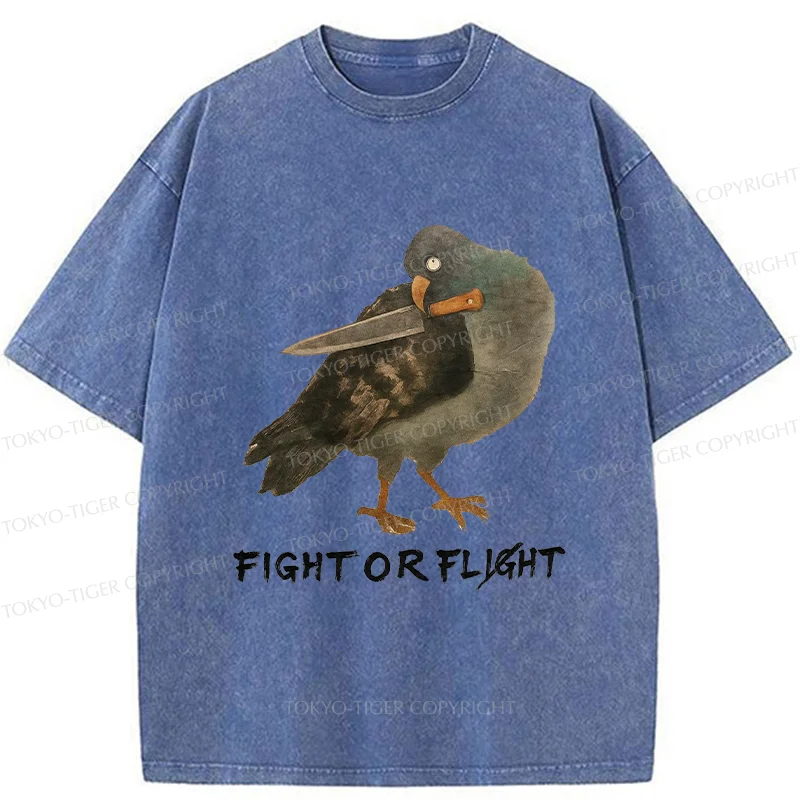 Tokyo-Tiger Rebellious Pigeon Washed T-Shirt