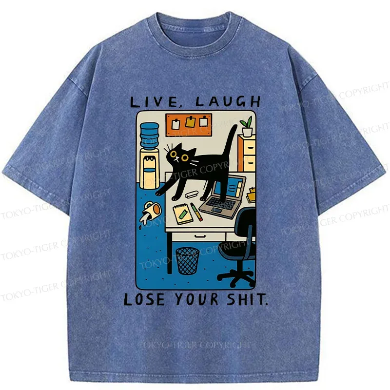 Tokyo-Tiger Cat Lose Your Shit Washed T-Shirt