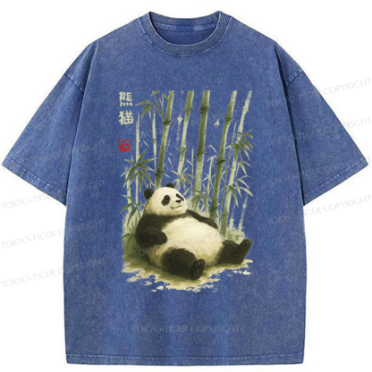 Tokyo-Tiger The Adorably Clumsy Panda Washed T-Shirt