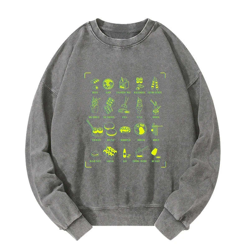 Tokyo-Tiger Tokyo Cuisine Washed Sweatshirt Sale