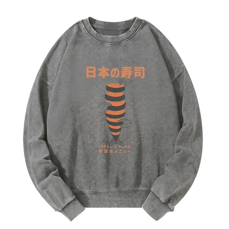 Tokyo-Tiger Today's Menu Washed Sweatshirt