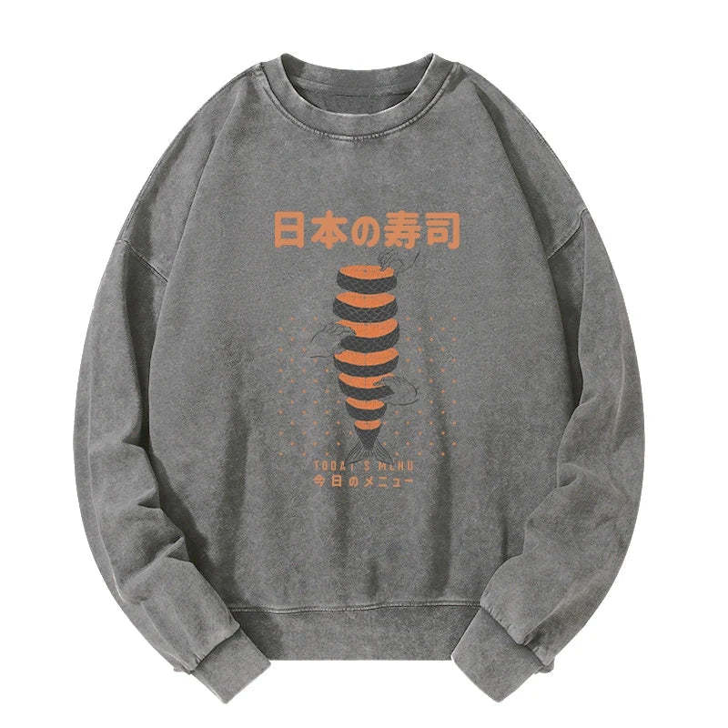 Tokyo-Tiger Today's Menu Washed Sweatshirt