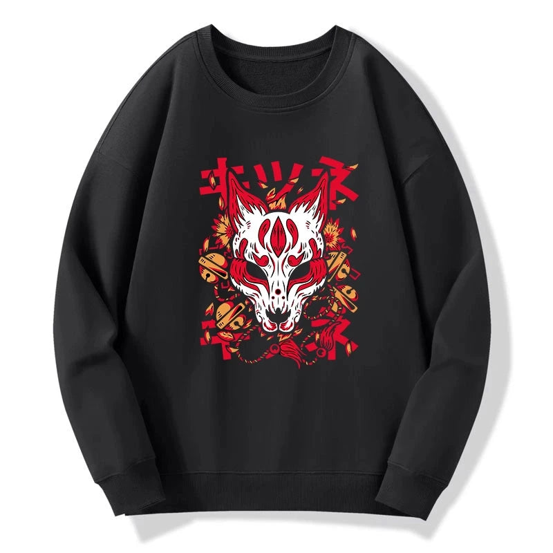 Tokyo-Tiger Japanese Kitsune Mask Sweatshirt