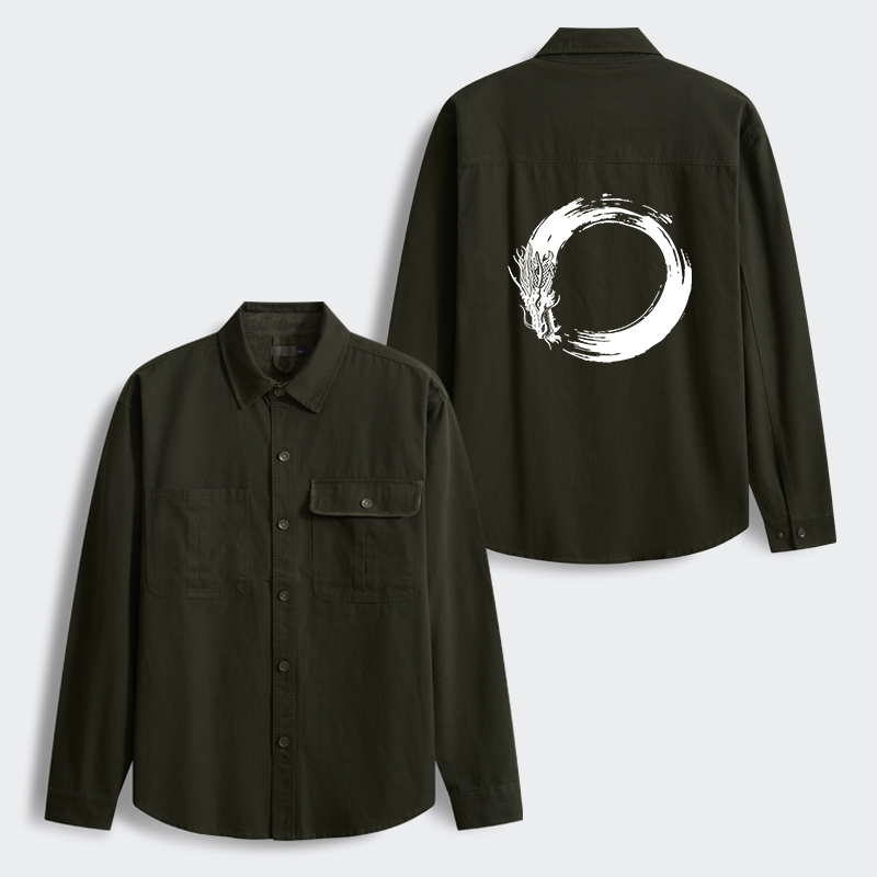 Tokyo-Tiger Dragon's Circle Men's Corduroy Work Jacket