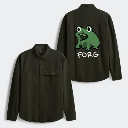 Tokyo-Tiger Funny Forg Japan Men's Corduroy Work Jacket