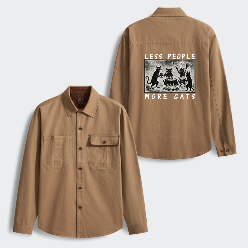 Tokyo-Tiger Cat Sacrifice Ceremony Men's Corduroy Work Jacket