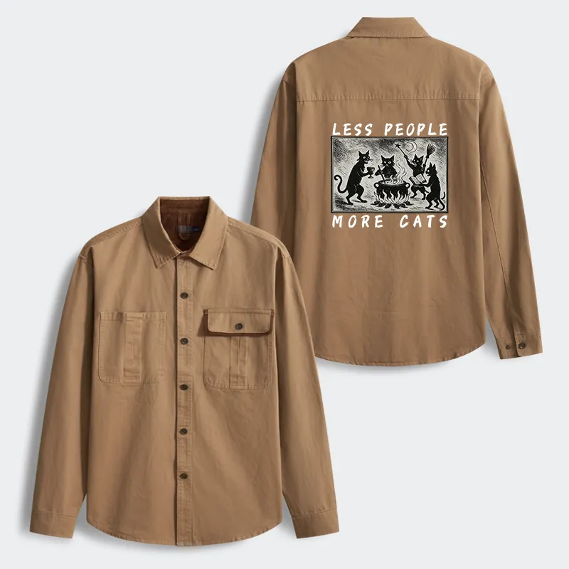 Tokyo-Tiger Cat Sacrifice Ceremony Men's Corduroy Work Jacket