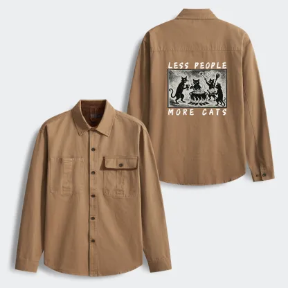 Tokyo-Tiger Cat Sacrifice Ceremony Men's Corduroy Work Jacket