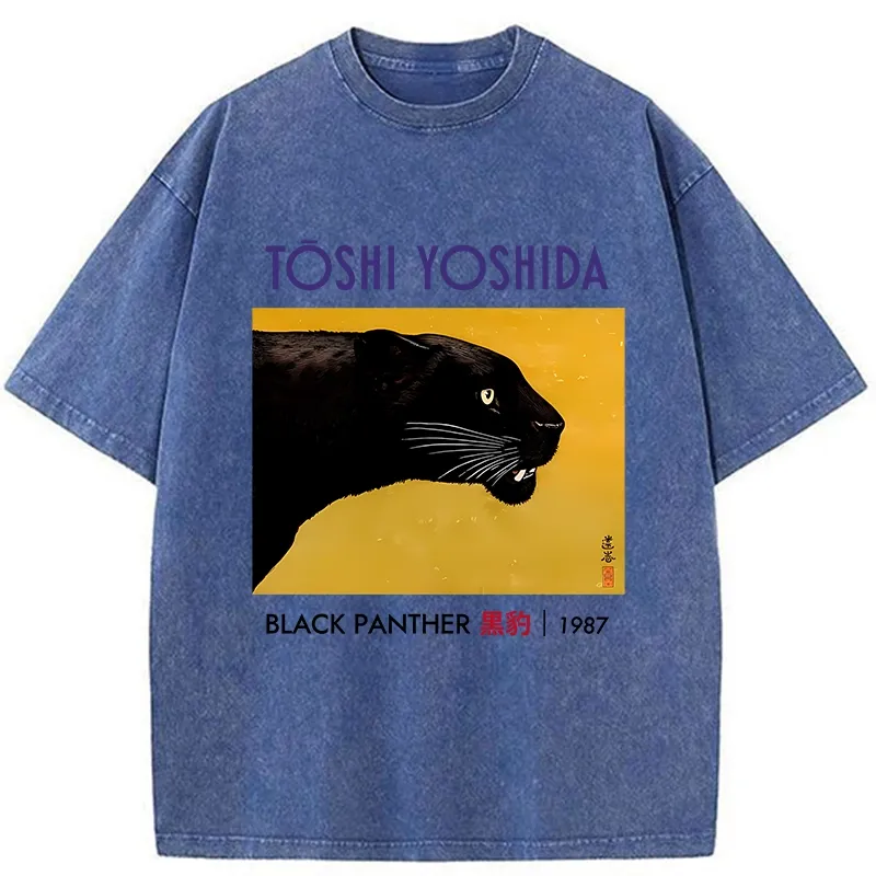 Tokyo-Tiger Black Panther Washed T-Shirt