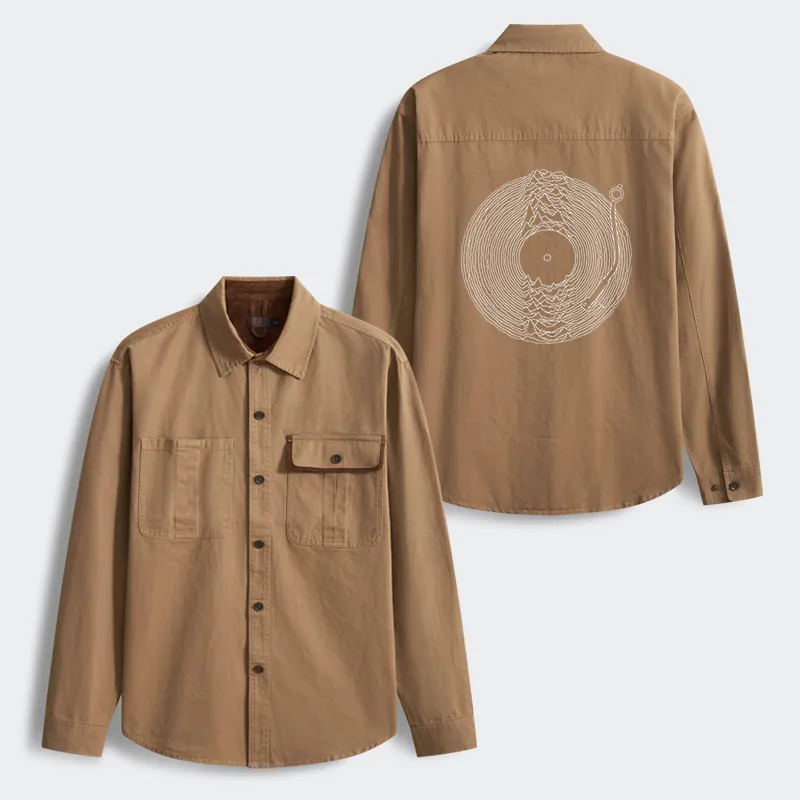 Tokyo-Tiger Record Player Japanese Men's Corduroy Work Jacket