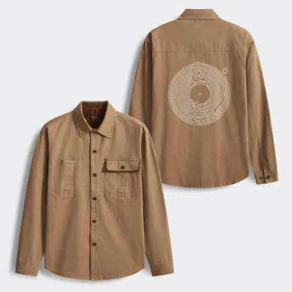 Tokyo-Tiger Record Player Japanese Men's Corduroy Work Jacket