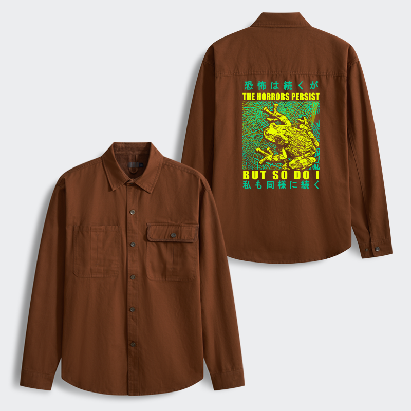 Tokyo-Tiger The Horrors Persist Forg Men's Corduroy Work Jacket