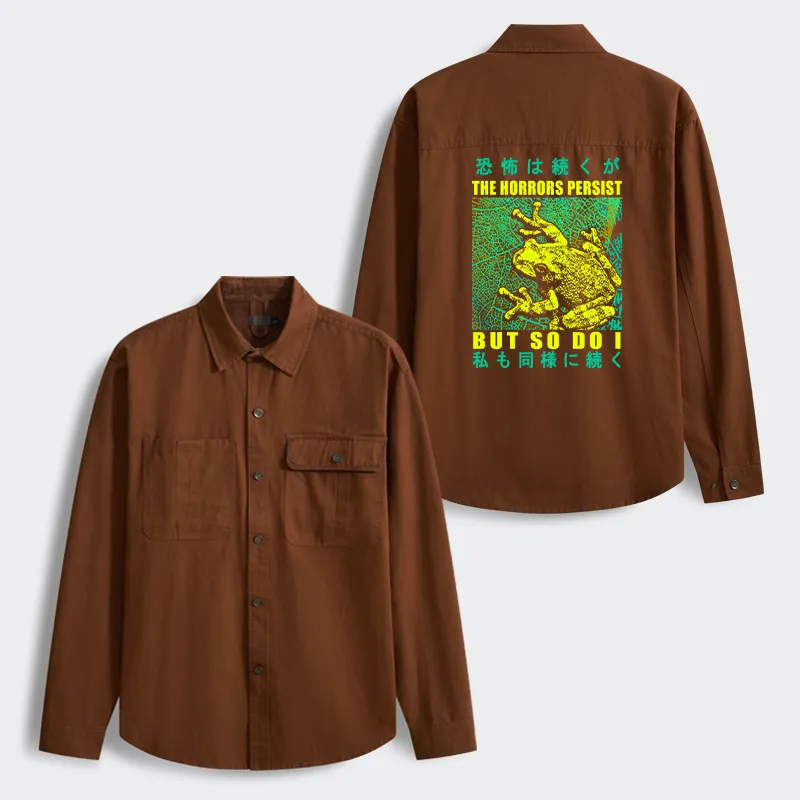 Tokyo-Tiger The Horrors Persist Forg Men's Corduroy Work Jacket