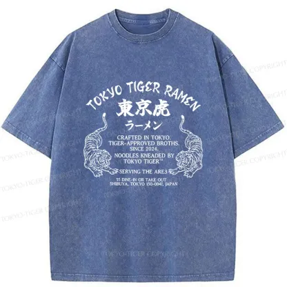Tokyo-Tiger Retro Tiger Japan Washed T-Shirt