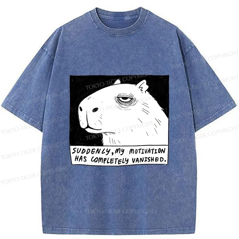 Tokyo-Tiger Power Has Completely Disappeared Washed T-Shirt