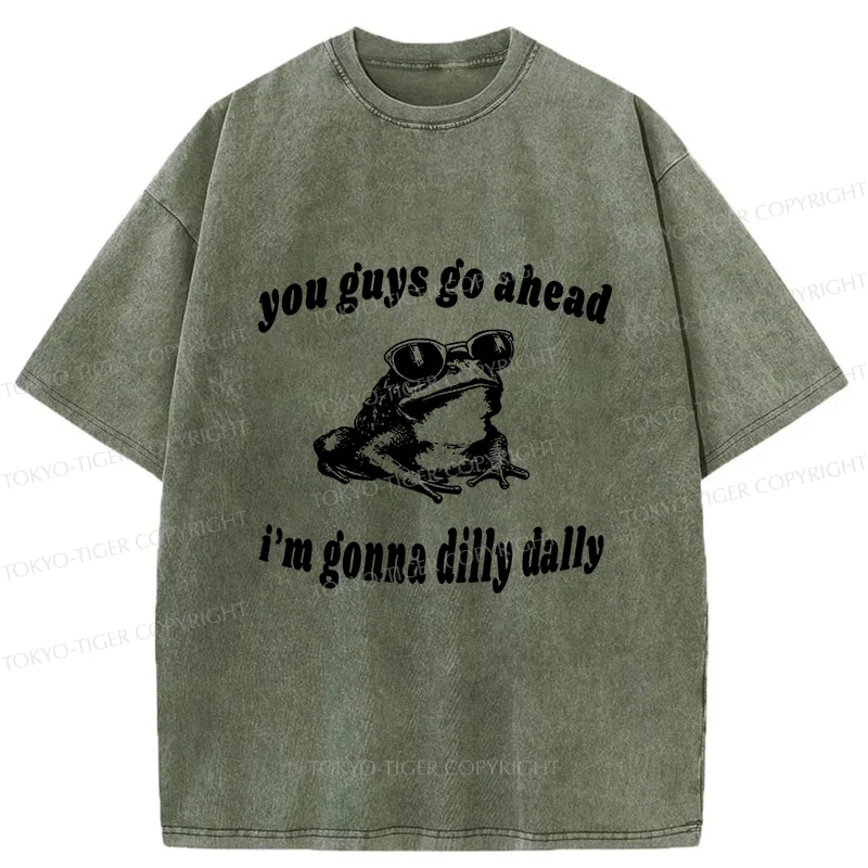Tokyo-Tiger Dilly Dally Frog Washed T-Shirt