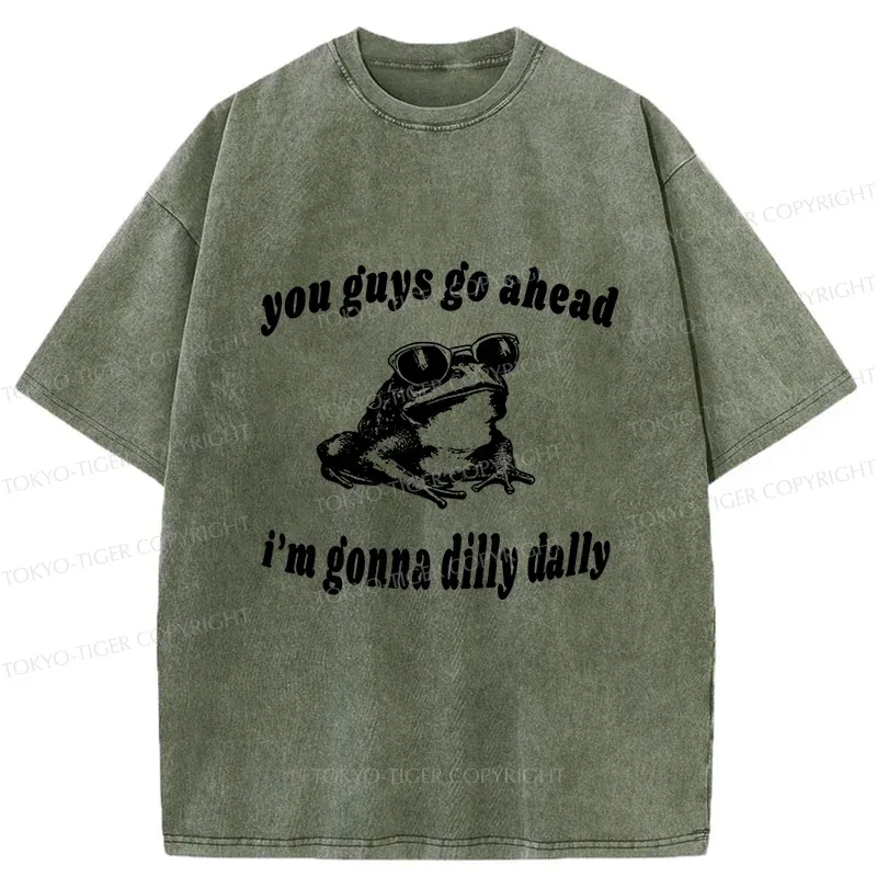 Tokyo-Tiger Dilly Dally Frog Washed T-Shirt