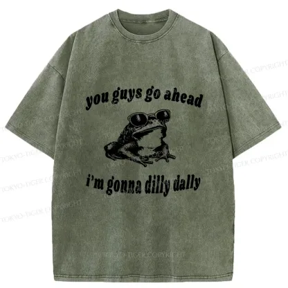 Tokyo-Tiger Dilly Dally Frog Washed T-Shirt