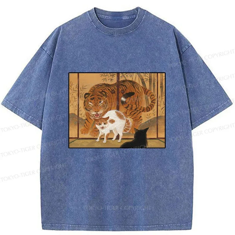 Tokyo-Tiger Borrowing The Power Of The Tiger Washed T-Shirt