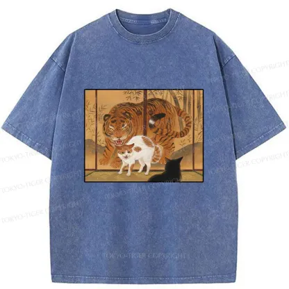 Tokyo-Tiger Borrowing The Power Of The Tiger Washed T-Shirt
