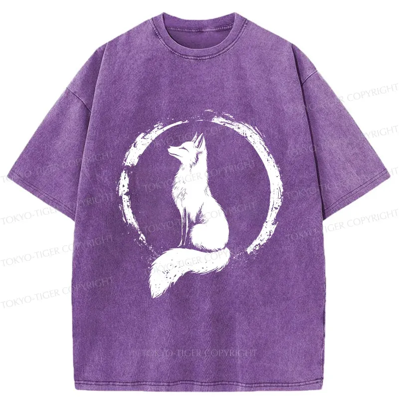Tokyo-Tiger Fox Zen Washed T-Shirt
