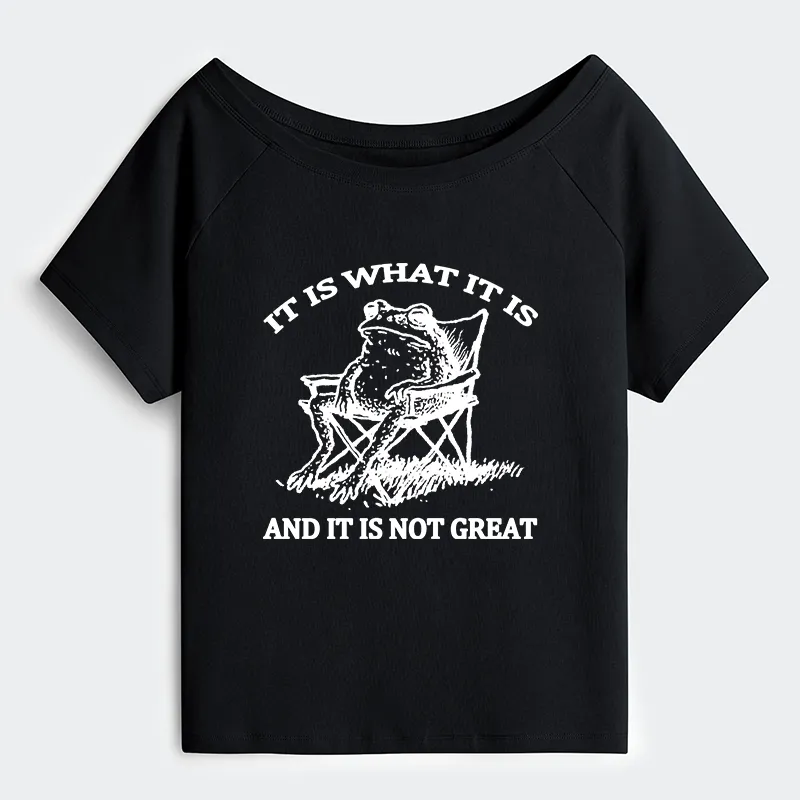 Tokyo-Tiger Resting Frog Funny Off Shoulder T-Shirt