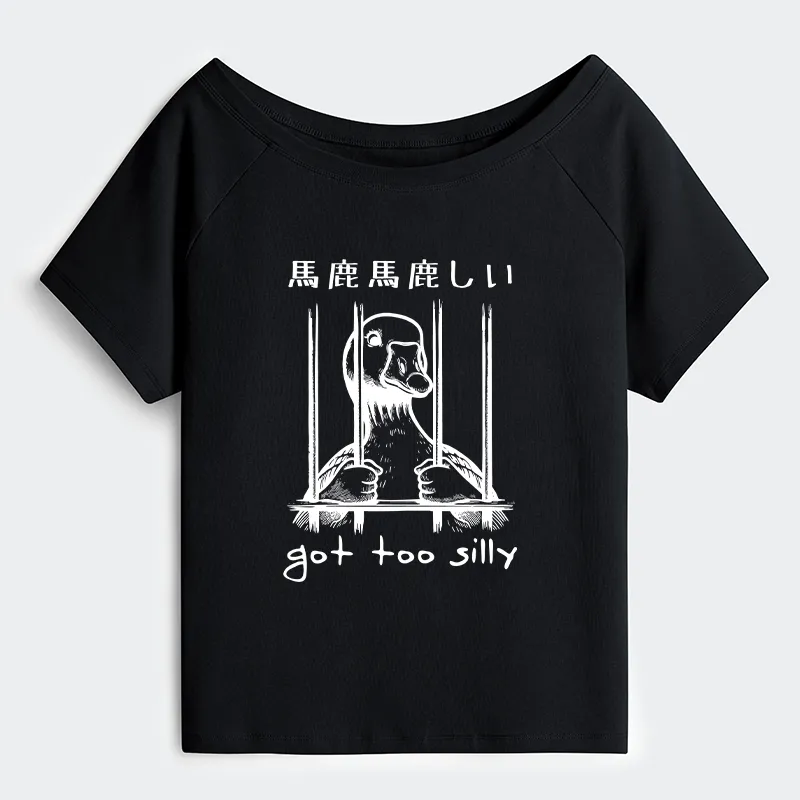 Tokyo-Tiger Got Too Silly Off Shoulder T-Shirt