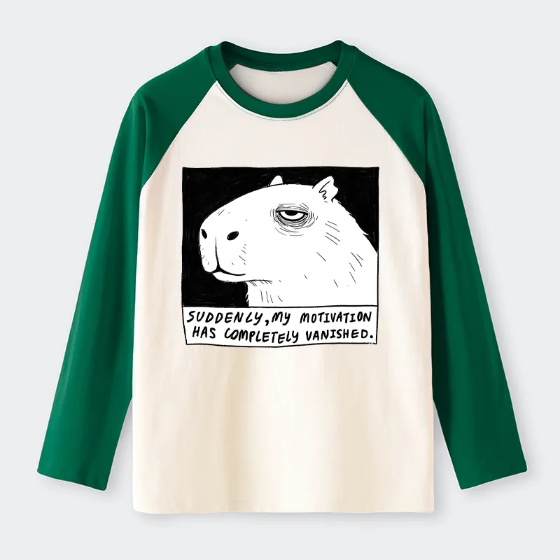 Tokyo-Tiger Power Has Completely Disappeared Raglan Long Sleeve T-shirt