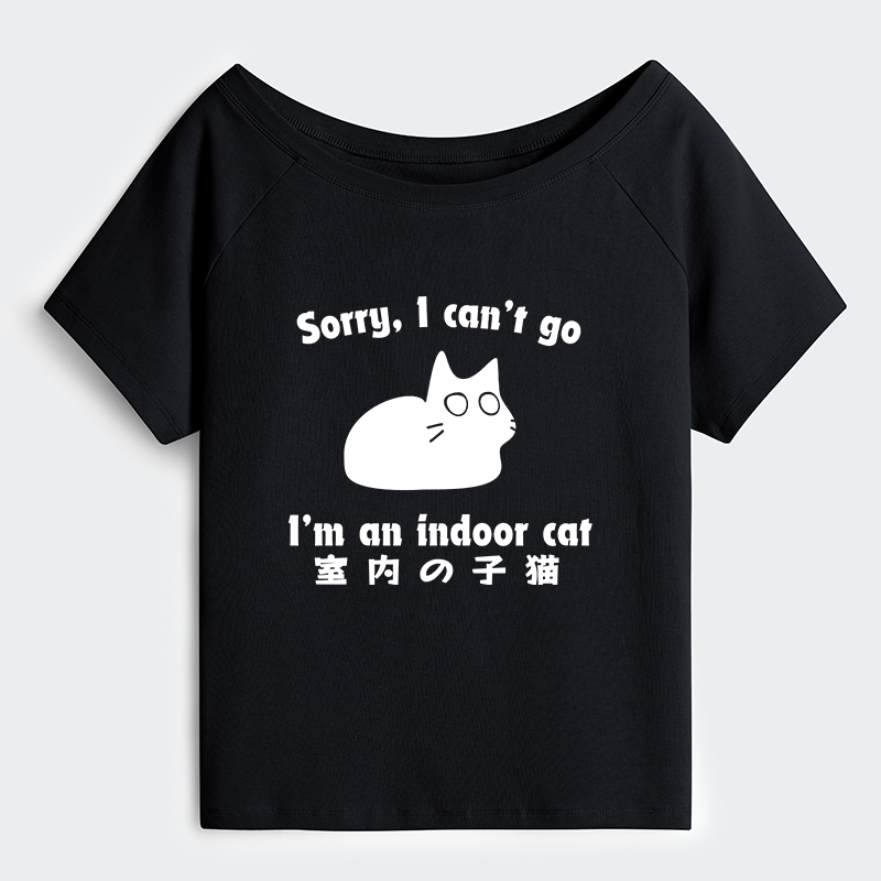 Tokyo-Tiger Indoor Kitten Off Shoulder T-Shirt