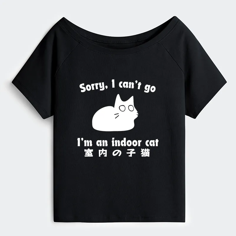 Tokyo-Tiger Indoor Kitten Off Shoulder T-Shirt