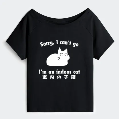 Tokyo-Tiger Indoor Kitten Off Shoulder T-Shirt