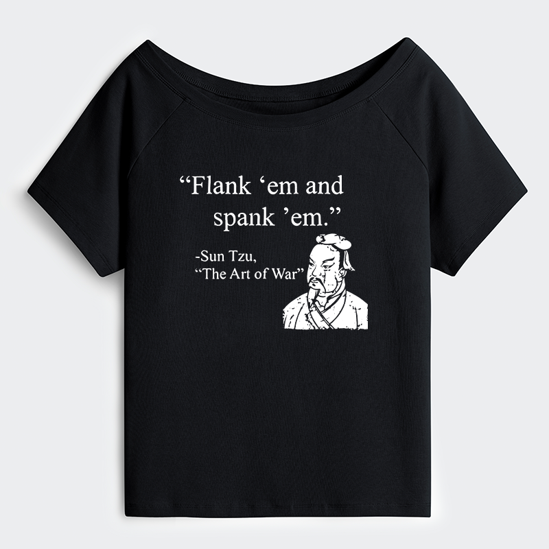 Tokyo-Tiger The Art Of War Funny Off Shoulder T-Shirt