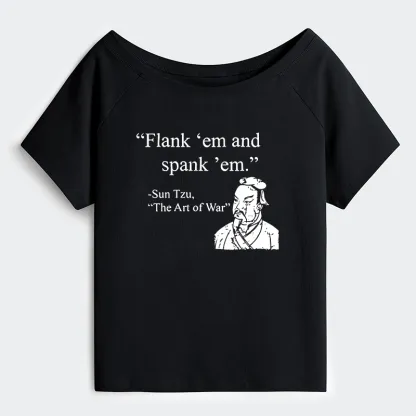 Tokyo-Tiger The Art Of War Funny Off Shoulder T-Shirt