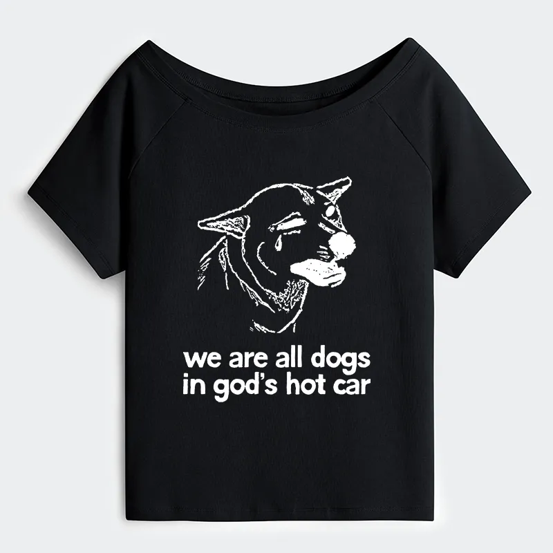 Tokyo-Tiger Sad Dog Funny Off Shoulder T-Shirt